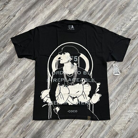 Dissizit Coco Graphic Cotton T Shirt Black Size XL New